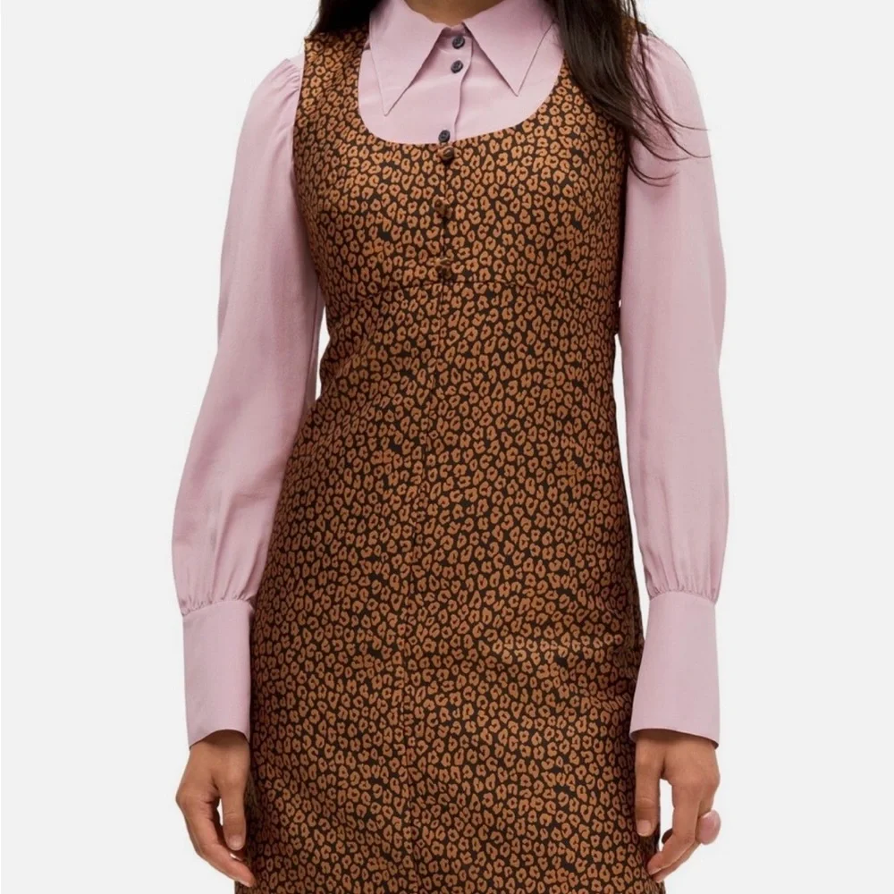 KATE SPADE Brown and Black Leopard-Print Mini Dress Women’s Size 8